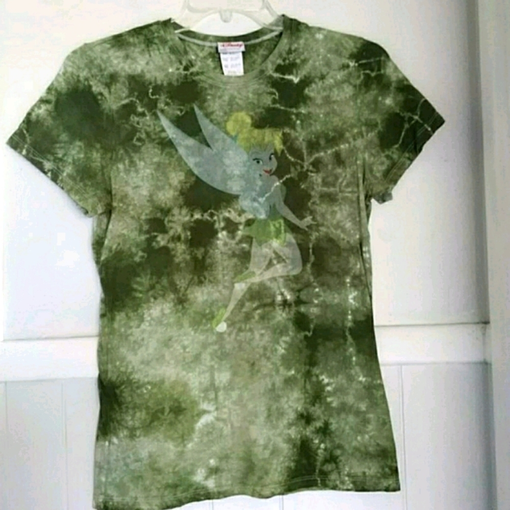 Disney tinker bell green tie dye tshirt